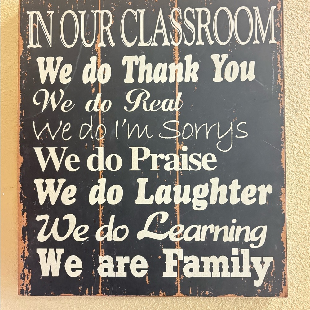 Black and White Classroom Wall Sign - Picture 3 of 4